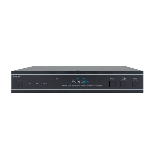 PureLink 4K60 HDMI 2×1 Switch with Motore Up/Down Scaling, Audio De-Embed, and Multiview