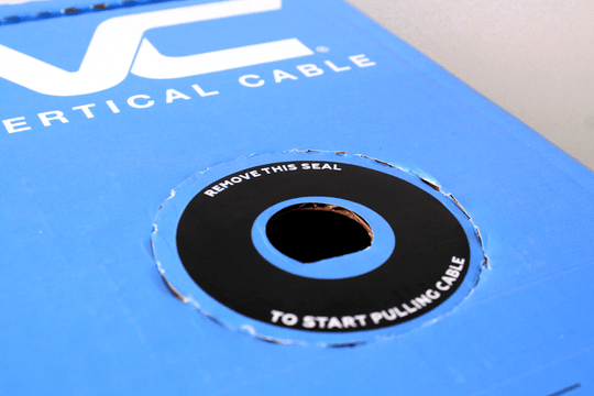 Vertical Cable 1000ft Solid Plenum Cat6 (Slim Type) Cable - 23AWG 550MHz CMP Made in the USA