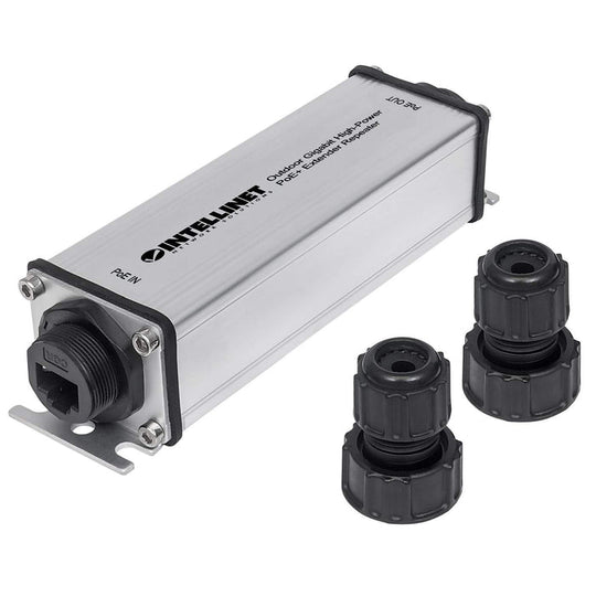 Intellinet Outdoor Gigabit High-Power PoE+ Extender Repeater, 561211