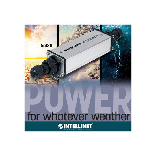 Intellinet Outdoor Gigabit High-Power PoE+ Extender Repeater, 561211