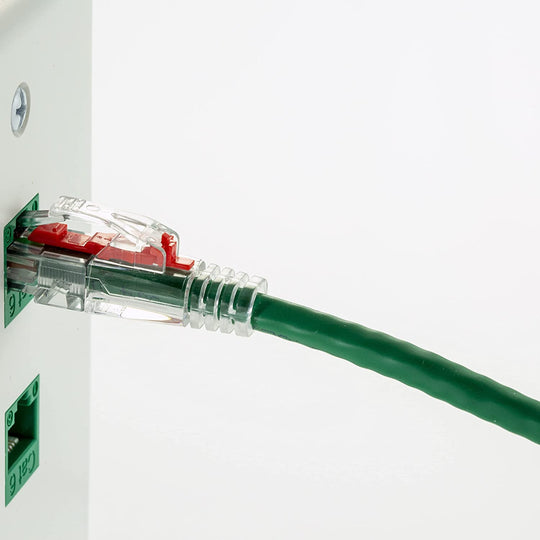 NTW Lockable Cat6 Patented Net-Lock Patch Cord, Snagless, 12 Pack - Green