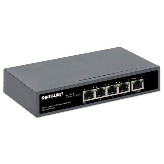 Intellinet PoE-Powered 5-Port Gigabit Switch with PoE Passthrough, 561808