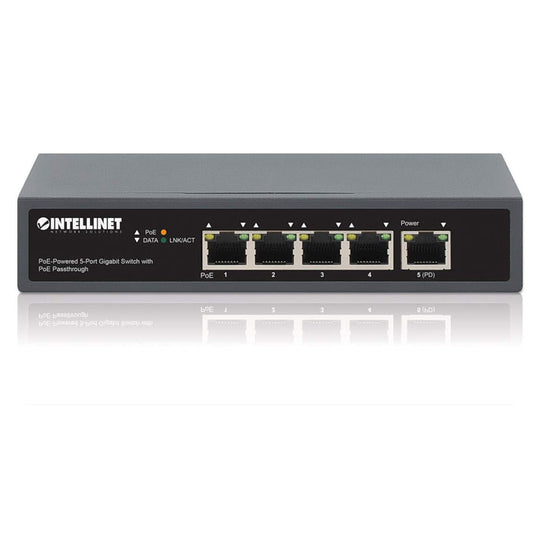 Intellinet PoE-Powered 5-Port Gigabit Switch with PoE Passthrough, 561808