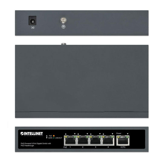 Intellinet PoE-Powered 5-Port Gigabit Switch with PoE Passthrough, 561808