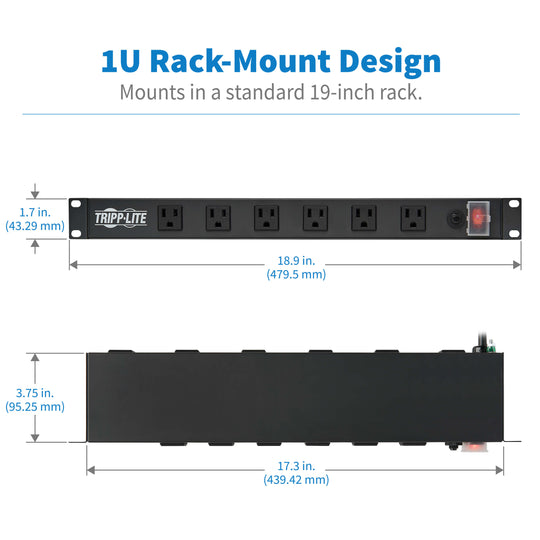 Tripp-Lite RS-1215-RA 1U Rack-Mount Power Strip