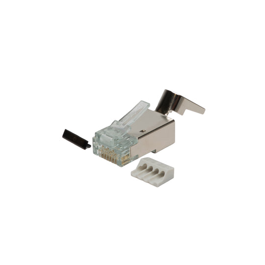 Simply45 ProSeries Cat6 Shielded External Ground Pass-Through RJ45 Modular Plugs with Bar45™ & Cap45® - 25 Pack