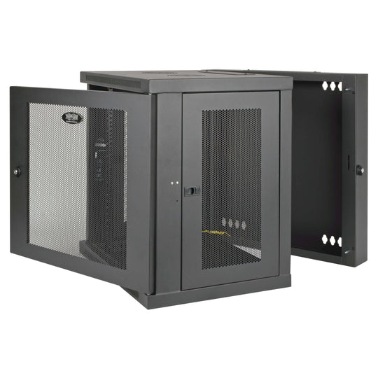 Tripp-Lite SRW12US SmartRack 12U Low-Profile Switch-Depth Wall-Mount Rack Enclosure Cabinet, Hinged Back