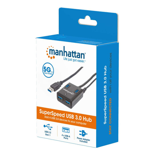 Manhattan SuperSpeed USB 3.0 Hub, 162302