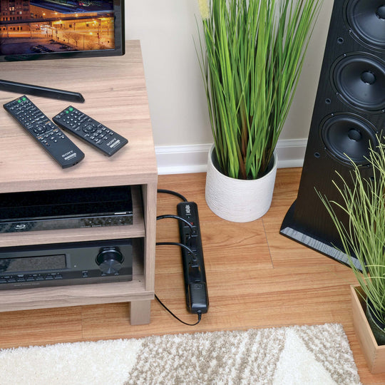 Tripp-Lite TLP74RB Protect It! 7-Outlet Surge Protector, 4ft Cord