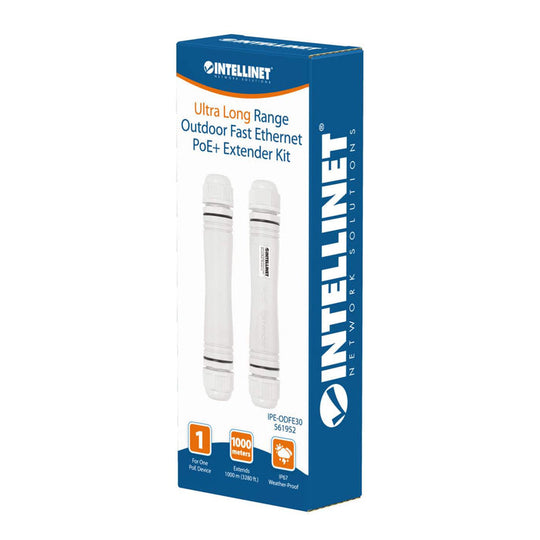 Intellinet Ultra Long Range Outdoor Fast Ethernet PoE+ Extender Kit, 561952
