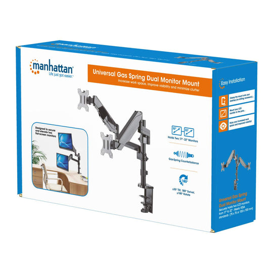 Manhattan Universal Gas Spring Dual Monitor Mount, 461597