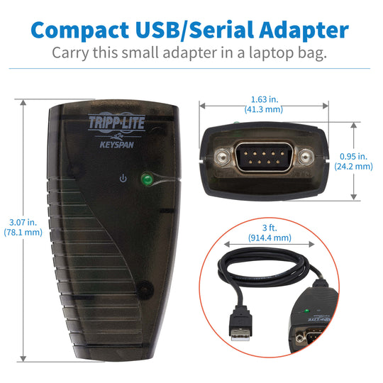Tripp-Lite USA-19HS Keyspan High-Speed USB to Serial Adapter, TAA