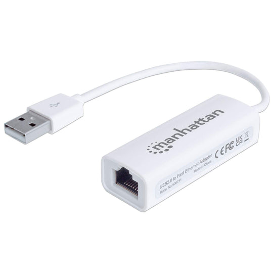 Manhattan USB 2.0 Fast Ethernet Adapter, 506731