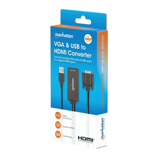 Manhattan VGA and USB to HDMI Converter, 152426
