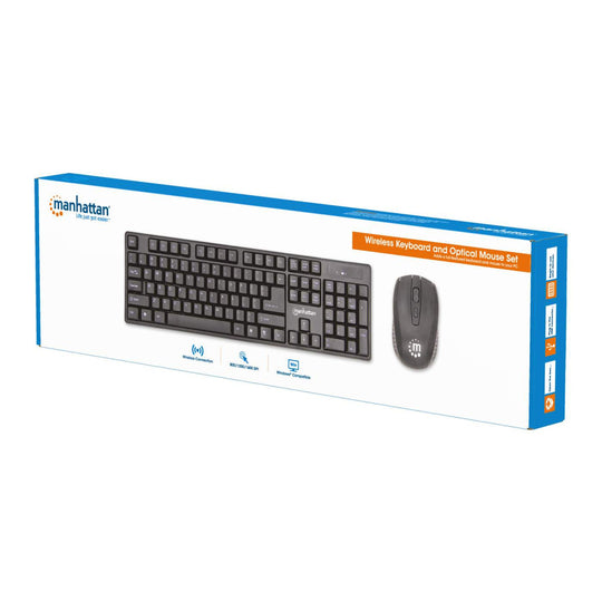 Manhattan Wireless Keyboard and Optical Mouse Set, 178990