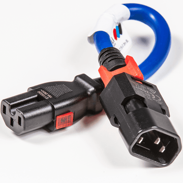 Zonit zLock Power Cord, Locking C14 to Locking C15, 14AWG - Blue