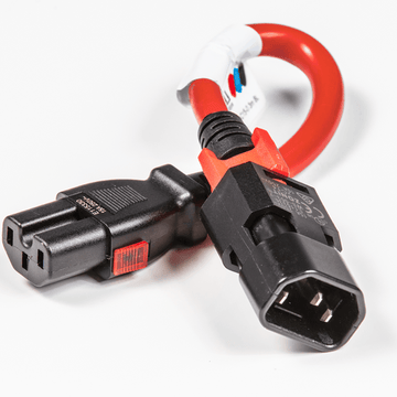 Zonit zLock Power Cord, Locking C14 to Locking C15, 14AWG - Red