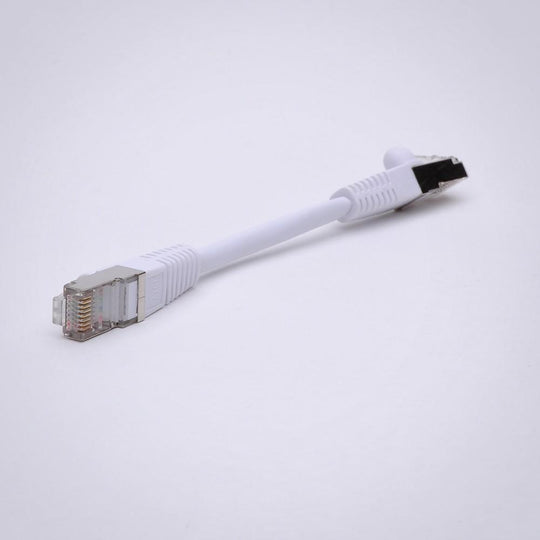 Cat5E Shielded Ethernet Patch Cable, Snagless Boot - White