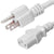 5-15P to C13 Power Cord –15A, 125V, 14/3 SJT - White