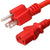 5-15P to C13 Power Cord –15A, 125V, 14/3 SJT - Red