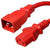 C20 to C13 Power Cord – 15A, 250V, 14/3 SJT - Red
