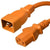 C20 to C13 Power Cord – 15A, 250V, 14/3 SJT - Orange