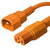 C14 to C15 Power Cord – 15A, 250V, 14/3 SJT - Orange
