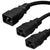 C20 to 2x C19 Splitter Power Cord – 20A, 250V, 12/3 SJT, Black