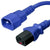 C14 to Locking IEC C13 Power Cord – 10A, 250V, 18/3 SJT - Blue
