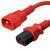 C14 to Locking IEC C13 Power Cord – 10A, 250V, 18/3 SJT - Red