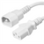 C14 to C13 Power Cord – 10A, 250V, 18/3 SJT - White
