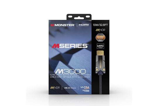 Monster M Series M3000 Ultra Speed Active Optical HDMI Cable - 8K@60Hz, 48Gbps