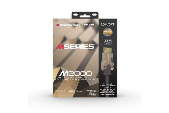 Monster M-Series 2000 Certified Premium Ultra High Speed HDMI Cable - 4K@60Hz, 25 Gbps