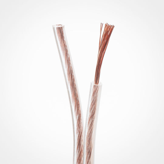 Flexible Clear Polarized Speaker Wire - 12AWG, 14AWG, 16AWG, 18AWG