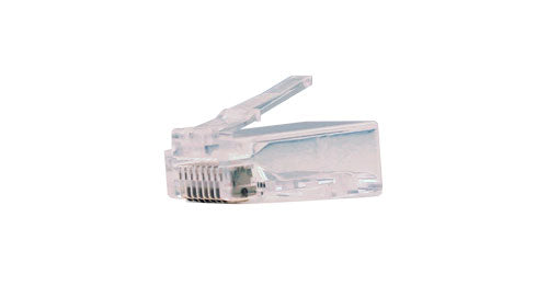 Cat6 RJ45 Connector for 23AWG Round Solid/Stranded Cable - 100pk