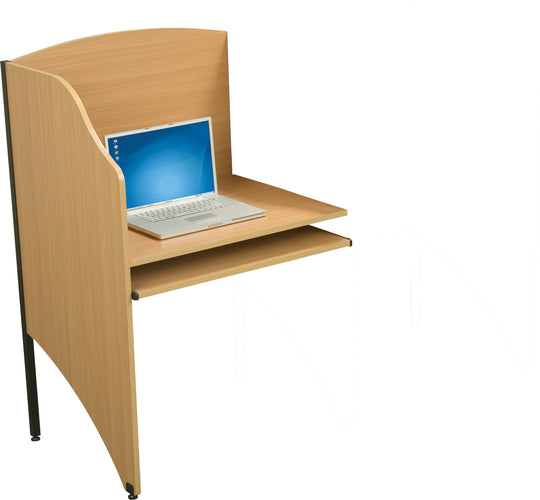 Essentials DELUXE 3/4" HPL Floor Carrel (Teak)