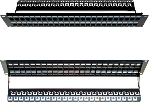 Vertical Cable Blank Patch Panel with Cable Manager - 48 Port