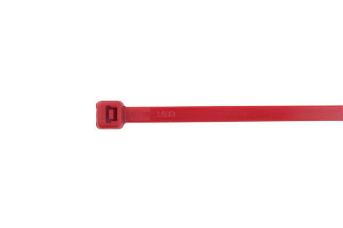 Vertical Cable Cable Ties, Plenum, 50lb Tensile, Red, c(UL) Listed, 100 Pack