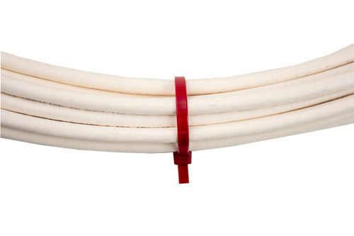 Vertical Cable Cable Ties, Plenum, 50lb Tensile, Red, c(UL) Listed, 100 Pack