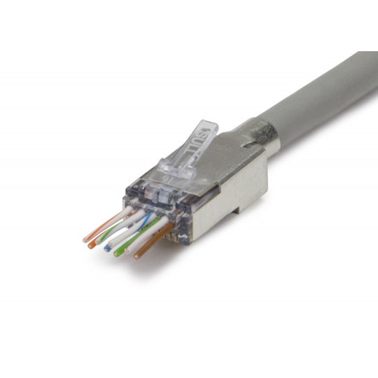 Platinum Tools 100025C ezEX™44 Shielded, External Ground, CAT6 Connector 25 Pack