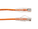 Cat6A Slim Ethernet Patch Cable - Snagless RJ45 Clear Boot, UTP, Bare Copper, 28 AWG - Orange