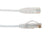 Cat6A Slim Ethernet Patch Cable - Snagless RJ45 Clear Boot, UTP, Bare Copper, 28 AWG - White