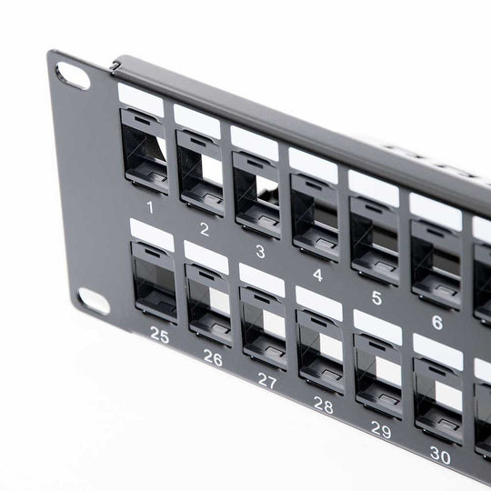 Vertical Cable Blank Patch Panel with Cable Manager - 48 Port