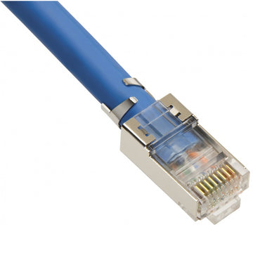 Platinum Tools 106190 RJ45 CAT6A 10Gig Shielded Connector with Liner, Solid 100 Pack