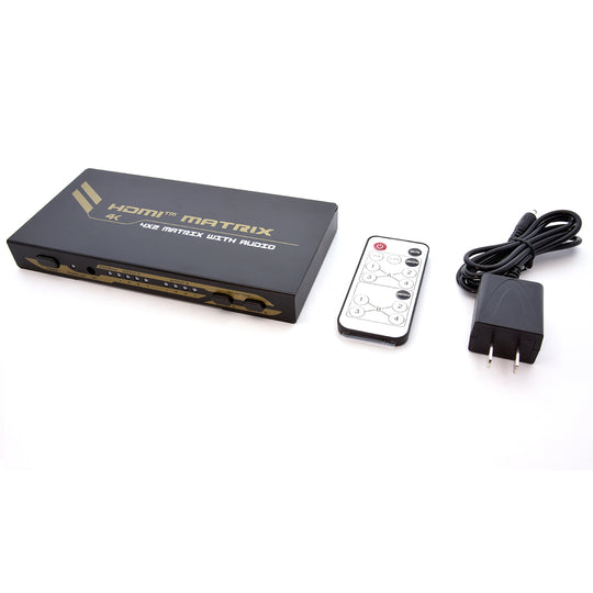 4x2 HDMI Matrix Switch with Audio 4K @ 30Hz