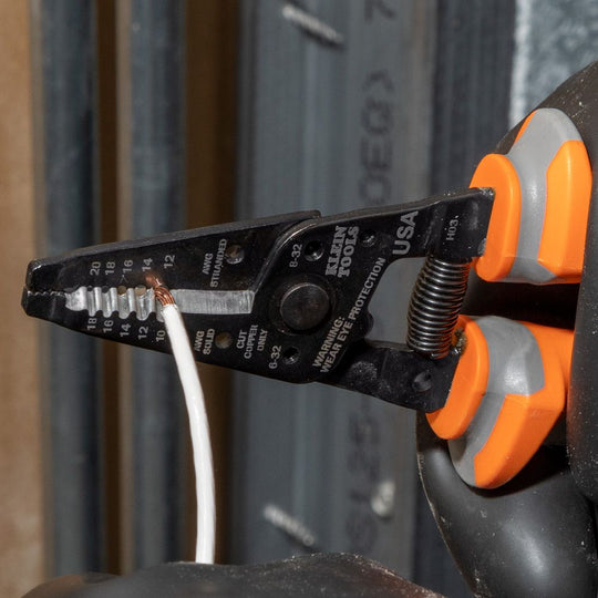 Klein Tools Insulated Klein-Kurve® Wire Stripper and Cutter, 11055RINS