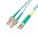 Lynn OM4 100Gb 50/125 Multimode Duplex Fiber Optic Patch Cable - LC/SC
