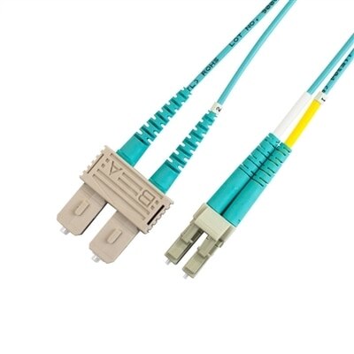 Lynn OM4 100Gb 50/125 Multimode Duplex Fiber Optic Patch Cable - LC/SC