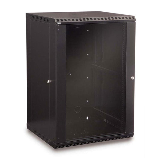 Kendall Howard LINIER Fixed Wall Mount Cabinet, Glass Door - 18U