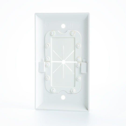 DataComm Split Wall Plate with Flexible Opening